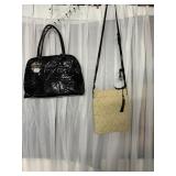 TWO PURSE NEW SNAKESKIN TOTE AND WOVEN BRIGHTON
