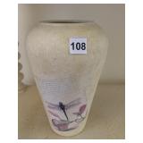 11IN DRAGONFLY DESIGN VASE