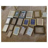 ASSORTED PICTURE FRAMES INCLUDING BRASS