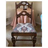 HIGH BACK WOOD CHAIR WALNUT