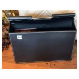 WRAPPED LEATHER MAGAZINE HOLDER