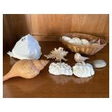 ASSORTED SEASHELLS W/ BASKET