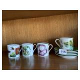 MOTTAHEDEH DESIGN EXOTIC PLANT DESIGN 4 CUPS AND