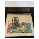 KITCHEN FRUIT WITH PITCHER SIGNED KANE LR