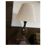 RUSTIC LAMP WITH PLEATED SHADE