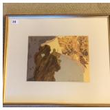 BACKSTAGE II COLLAGE ON CARDBOARD BY NAYA BAY