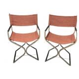 MCM CURVED SEAT CHROME DIRECTORS CHAIR STYLE