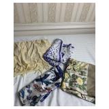4 SCARVES 1 HAS BEADING
