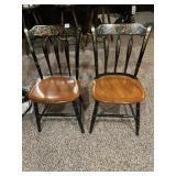 HITCHCOCK CHAIR STENCILED BACK CHAIRS LIKE NEW