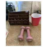 DESK ORGANIZER, HAND WEIGHTS