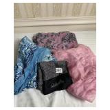 4 SCARVES 1 IS EMBROIDERED 1 IS BELIEVED TO BE