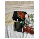 3 SCARVES 1 HANDKERCHIEF TOTES BRAND ON 1