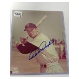 WALT DROPO - BOSTON RED SOX AUTOGRAPHED 8 X 10 IN