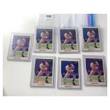 LOT OF 7 1990 LEAF BASEBALL #220 SAMMY SOSA