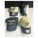 FOUR PENGUINS CAPS 3 STRAP BACK 1 FITTED