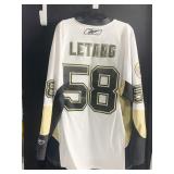 WHITE PENGUINS CCM JERSEY XXL LETANG #58 WITH
