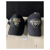 2 PITTSBURGH PENGUINS HATS, 1 FITTED, ONE STRAP
