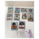 LOT OF 10 - 1974 & 1975 TOPPS FOOTBALL INCLUDING: