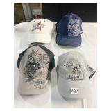 FOUR PENGUINS CAPS 3 STRAP BACK 1 FITTED