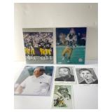 PGH STEELERS: LAMBERT POSTCARD, 2 PROGRAMS,