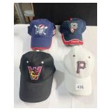 FOUR CAPS THREE PIRATES STRAP BACKS & 1 WILD