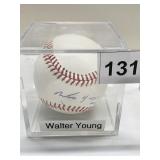 WALTER YOUNG BASEBALL AUTOGRAPHED LOOKS AUTHENTIC