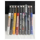 9 ASSORTED PSP GAME AND MOVIE CASES EMPTY