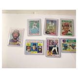 LOT OF 7 BASEBALL STARS: 1981, 82, 84 TOPPS, 1984