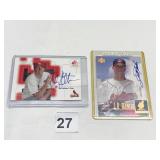 JD MARTIN CHAD HUTCHSON AUTOGRAPHED ROOKIE CARDS