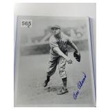ACE ADAMS, NY GIANTS PITCHER AUTOGRAPHED BLACK &