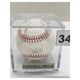 DONTRELLE WILLIS AUTOGRAPHED BASEBALL APPEARS