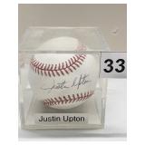JUSTIN UPTON AUTOGRAPHED BASEBALL APPEARS