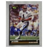 JEFF GEORGE AUTOGRAPHED FOOTBALL CARD