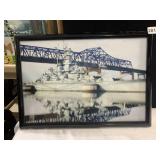 FRAMED NAVAL VESSEL PICTURE