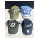 FOUR PENGUINS CAPS 3 STRAP BACK 1 FITTED