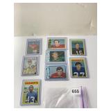 LOT OF 8 - 1972 TOPPS FOOTBALL INCLUDING BLANDA &
