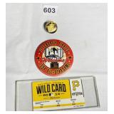 PIRATES PINS, AND PIRATES WILD CARD POST SEASON