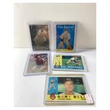 BASEBALL CARDS: 5 ASSORTED TOPPS: 1957, 1958 &
