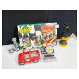 STEELERS TRUCK, SHOT GLASS, PENGUINS STANLEY CUP,