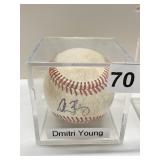 DMITRI YOUNG AUTOGRAPHED BASEBALL