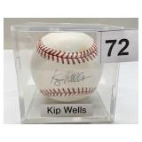 KIP WELLS AUTOGRAPHED BASEBALL