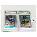 2 GRADED CARDS CHAD HERMANSON AND ALVAREZ PSA9