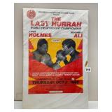 THE LAST HURRAH POSTER LARRY HOLMES VS. MUHAMMAD