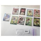 FOOTBALL LOT OF 9 HALL OF FAME ROOKIE CARDS