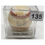 NOLAN RYAN BASEBALL AUTOGRAPHED APPEARS AUTHENTIC