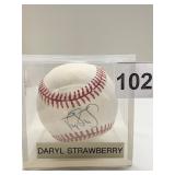 DARRYL STRAWBERRY BASEBALL AUTOGRAPHED LOOKS
