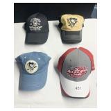 FOUR PENGUINS CAPS 3 STRAP BACK 1 FITTED