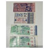 (4) VINTAGE MLB WORLD SERIES TICKET STUBS: 1964,