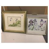 15X17 WATERCOLOR OF PANSIES SIGNED BOTTOM RIGHT,