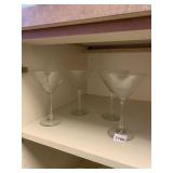 4 MARTINI GLASSES